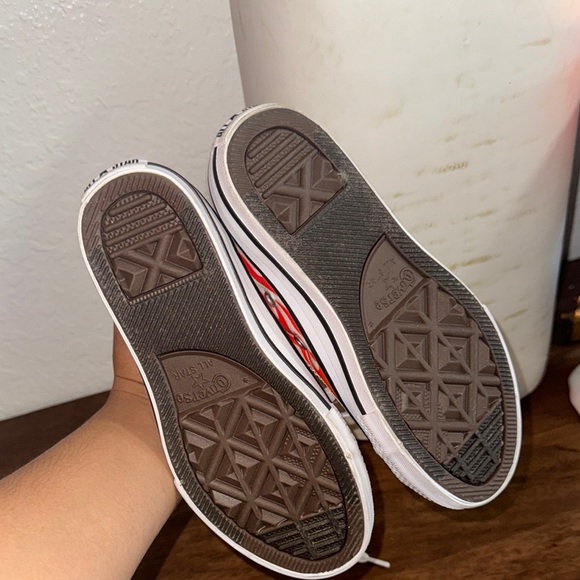 Converse All Star White and Orange Kids Shoes - Picture 4 of 5